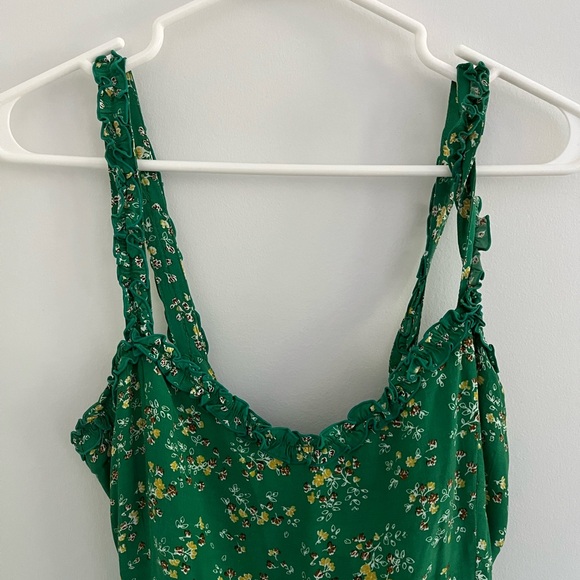 Faithfull the Brand Green tie back mini dress - Picture 3 of 5